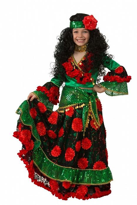 Карнавальный костюм Цыганка-гадалка зеленая