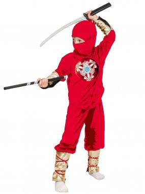 Карнавальный костюм Ниндзя, красный, рост 140 см (Батик)