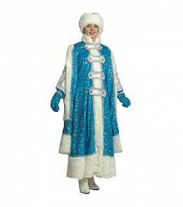 Новогодний костюм Снегурочки взрослый боярыня