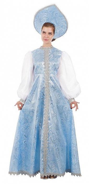 Костюм Снегурочки в голубом платье