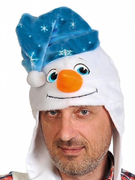 Новогодняя шапка для костюма Снеговика для мальчика детская