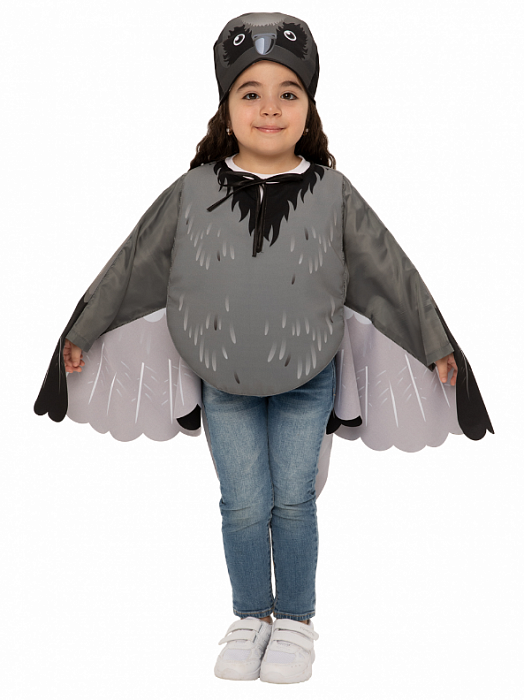 Детский костюм Ворона: Накидка, шапочка (Россия) купить в Новосибирске
