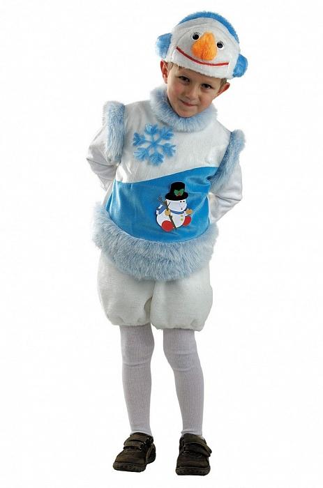 Карнавальный костюм снеговик снежный плюш