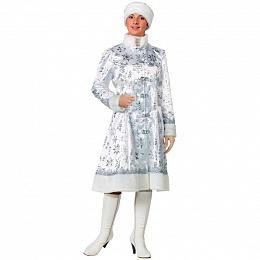 Новогодний костюм Снегурочки сатин белая