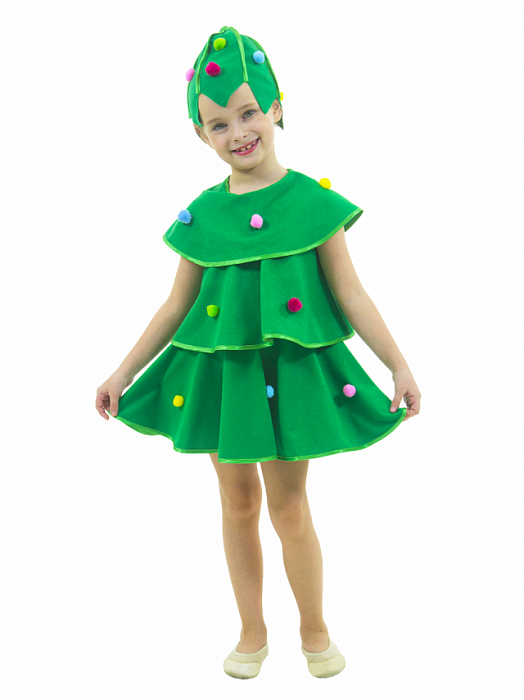 Карнавальный костюм елочка для девочки