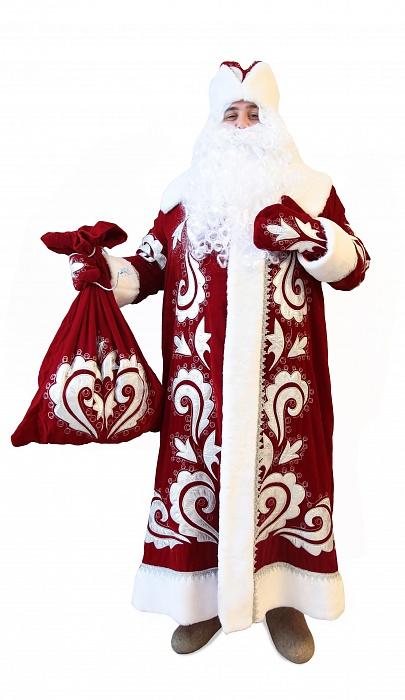 Костюм Деда Мороза боярский бархат с вышивкой