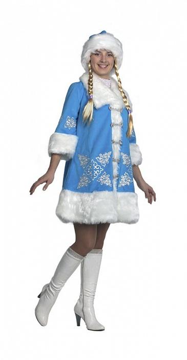 Новогодний костюм Снегурочки взрослый вышивка